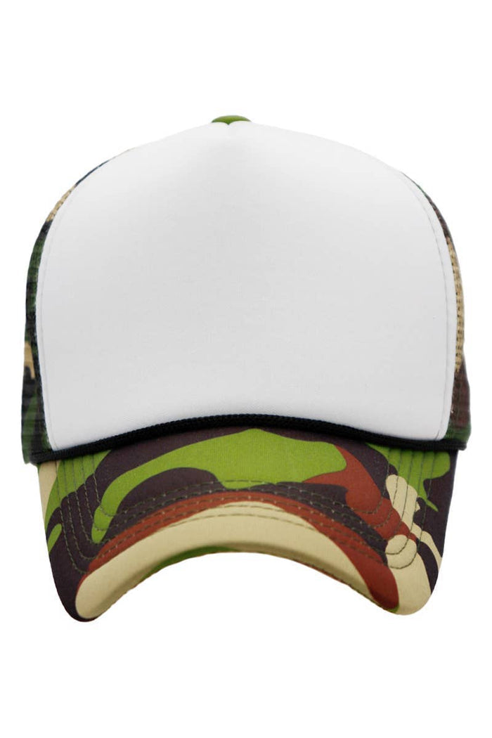 Camouflage Five Panel Foam Trucker Hat