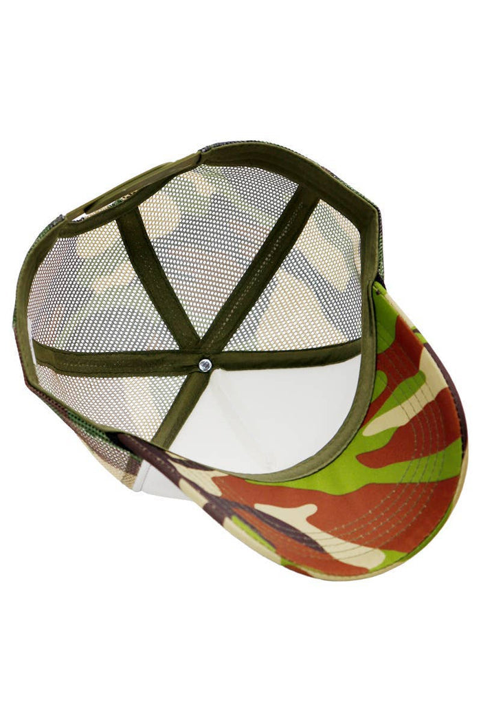 Camouflage Five Panel Foam Trucker Hat