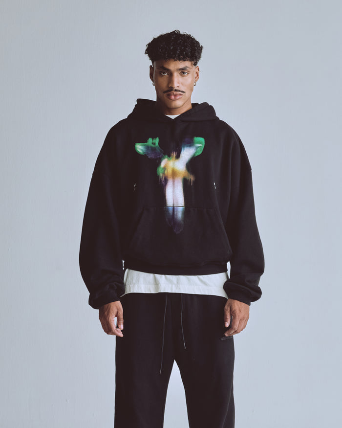Capsule Angel Boxy Fit Hoodie Black