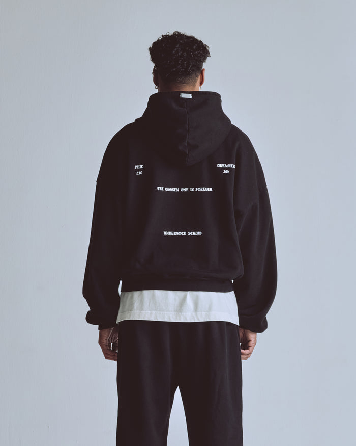 Capsule Angel Boxy Fit Hoodie Black