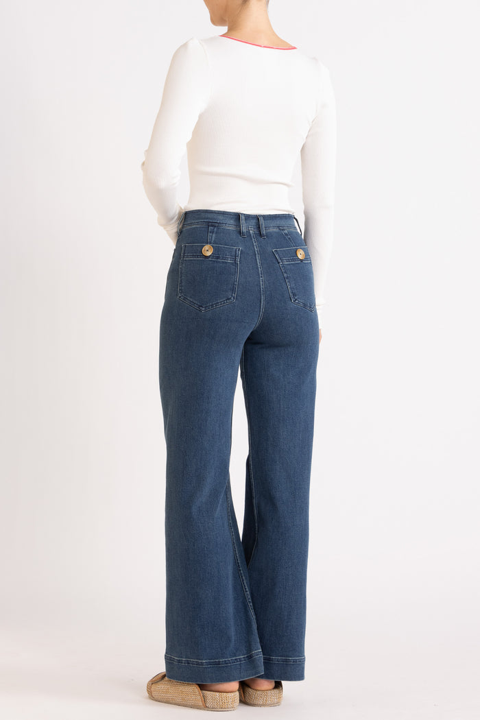 Carli Ribbed Silk-Cotton Long Sleeve Top