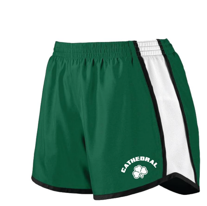 Cathedral Irish Girls Green Athletic Shorts | Performance Spirit Wear