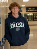 Cathedral Irish Navy Hooded Sweatshirt