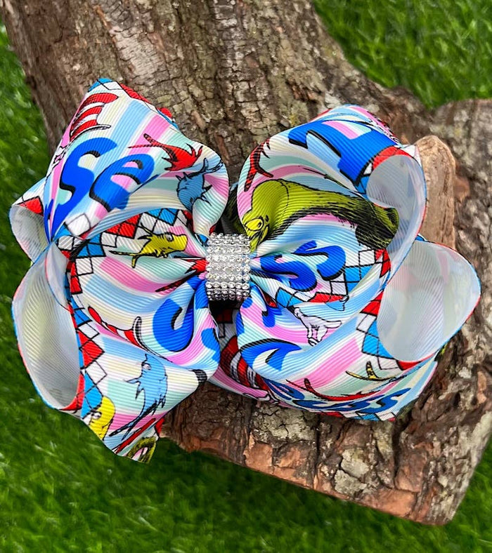 CHARACTER PRINTED HAIR BOWS. BW-DSG-806 4PCS/$10