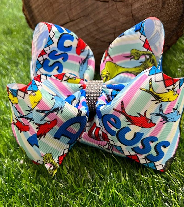 CHARACTER PRINTED HAIR BOWS. BW-DSG-806 4PCS/$10