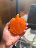 Checkered Pumpkin with Bow Freshie – Custom Painted