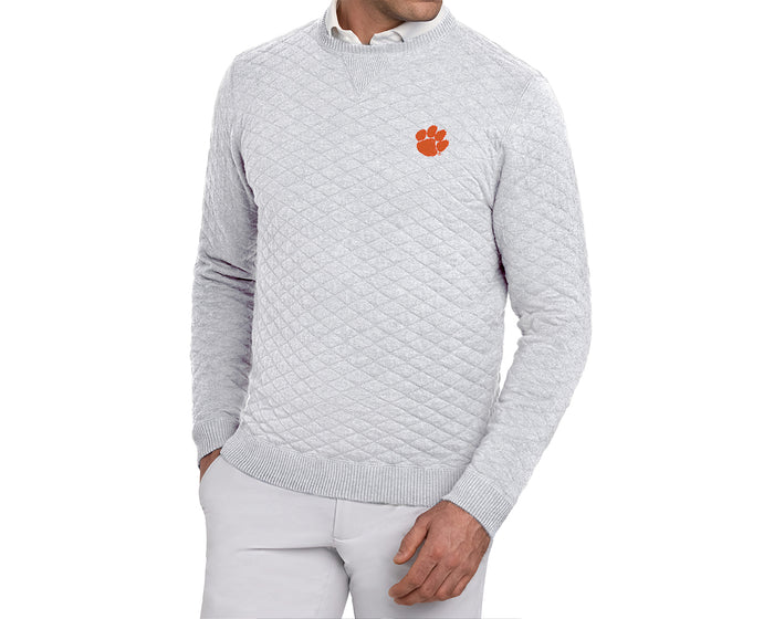 Clemson University Ward Crewneck Sweater: Heathered Gray