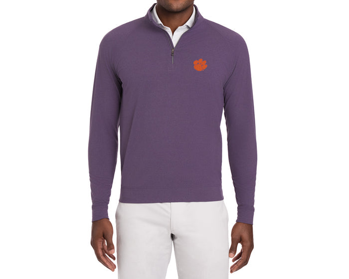 Clemson University Westland Quarter-Zip: Heathered Amherst