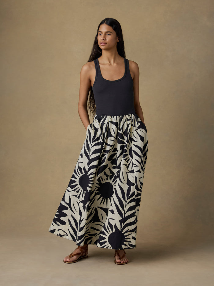 | Coastal Poplin Nera Skirt - Garden Sonata | Faherty Brand