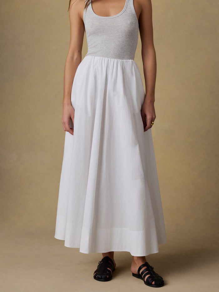 | Coastal Poplin Nera Skirt - White | Faherty Brand