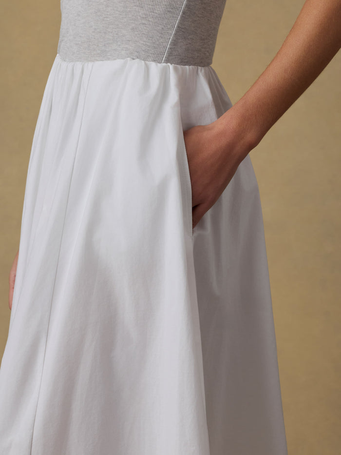 | Coastal Poplin Nera Skirt - White | Faherty Brand