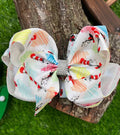 COLOR PENCIL/HAT PRINTED HAIR BOWS.  BW-DSG-811 4PCS/$10