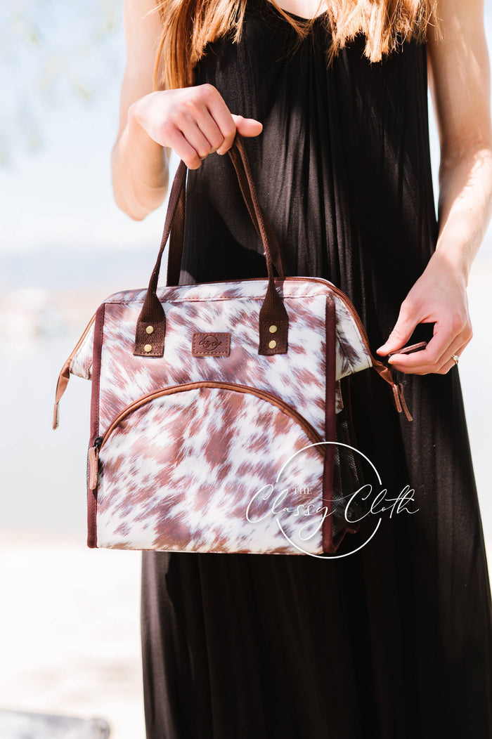 Cooler Lunch Bag - Cow Hide RTS