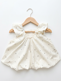 Cream Floral Balloon Top