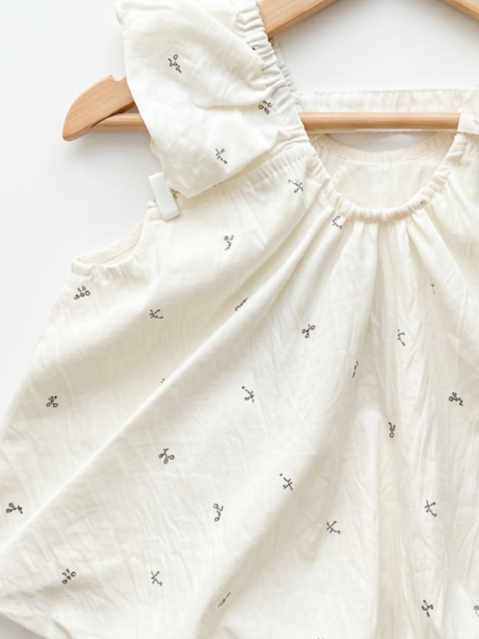 Cream Floral Balloon Top
