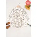 Cream/Blk Polka Dot Dress