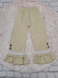 Cream/lace Ruffle Pant