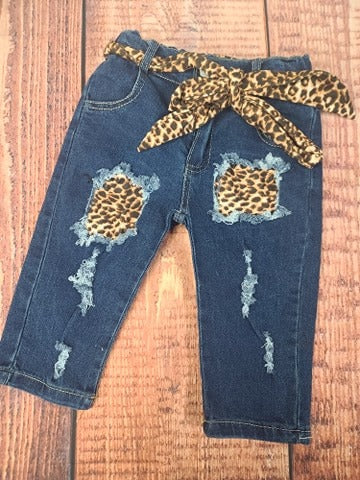 Denim Cheetah Capri 64