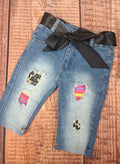 Denim Serape Capri