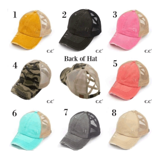 Distressed Ponytail Caps