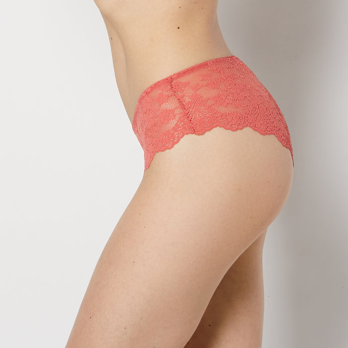 Diva Cheeky Panty with Timeless Lace in Faded Rose