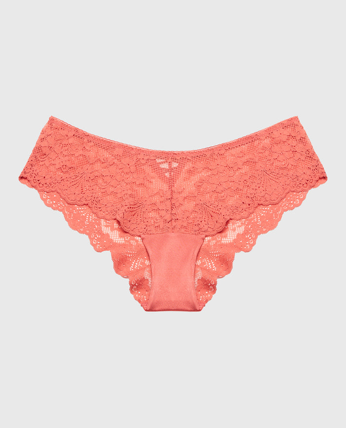 Diva Cheeky Panty with Timeless Lace in Faded Rose