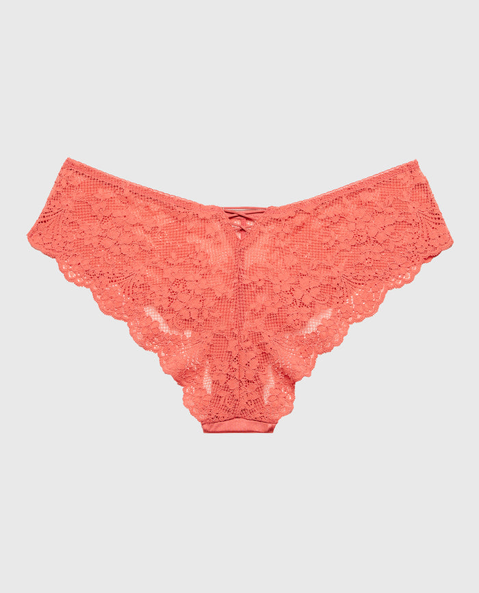 Diva Cheeky Panty with Timeless Lace in Faded Rose