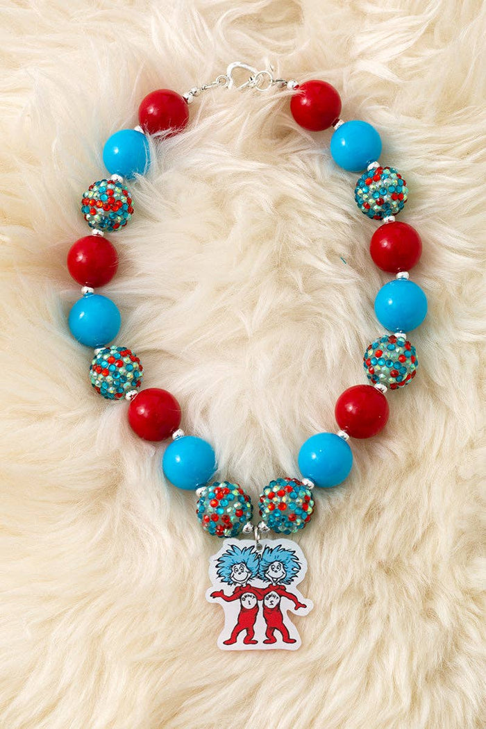 Dr. Seu** character bubble necklace with pendant. 3pcs/$15.00 ACG52355 S