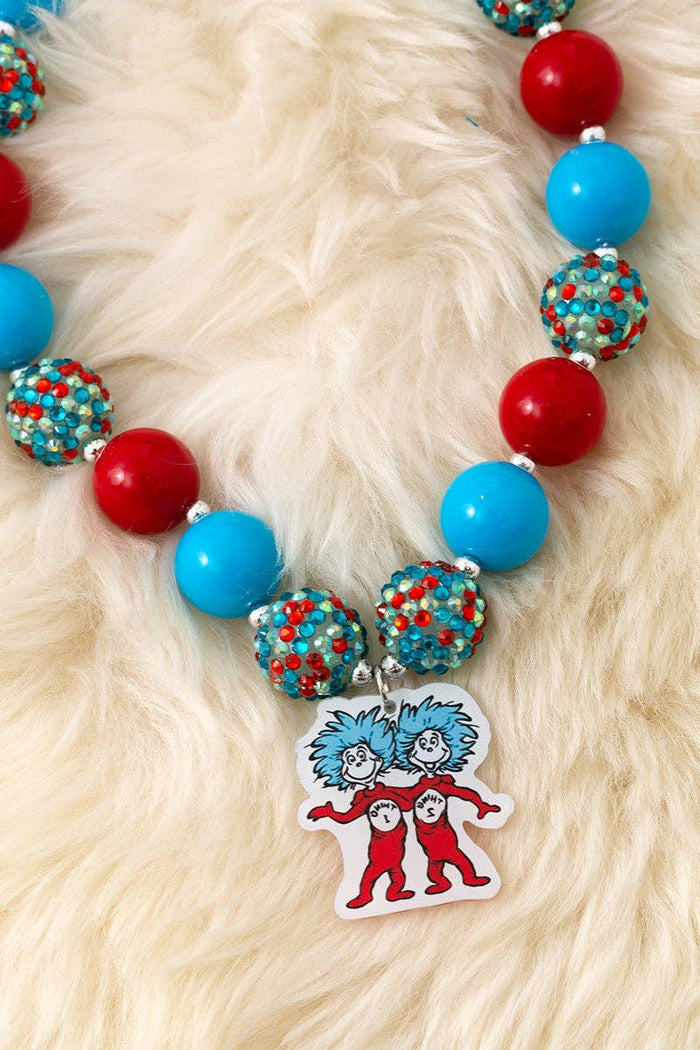 Dr. Seu** character bubble necklace with pendant. 3pcs/$15.00 ACG52355 S
