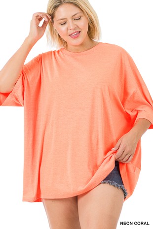 Drop Shoulder Oversized Boyfriend Tee