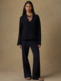 | Dune Cotton Gauze Harbor Top - Black | Faherty Brand