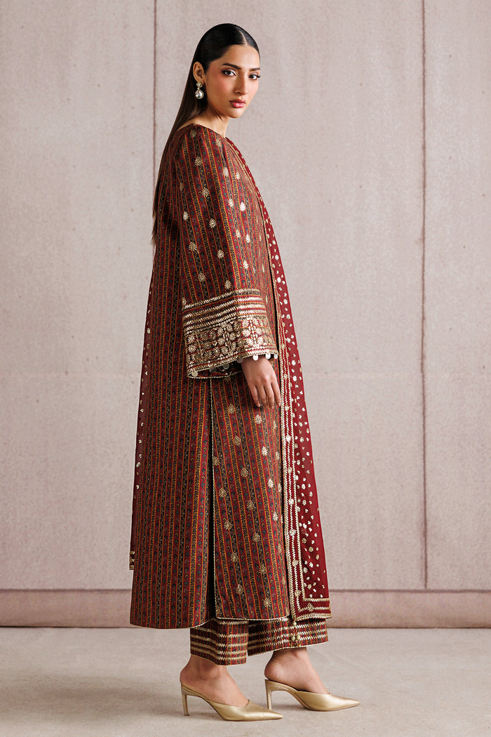 EMBROIDERED RAW SILK UR-7076