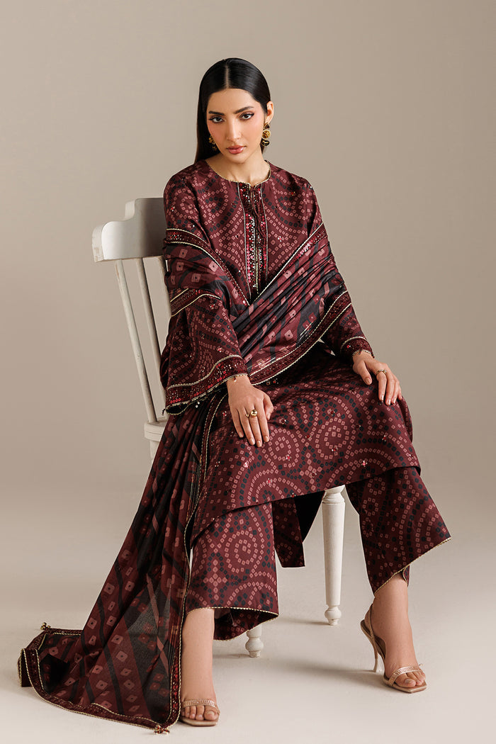 EMBROIDERED RAW SILK UR-7079