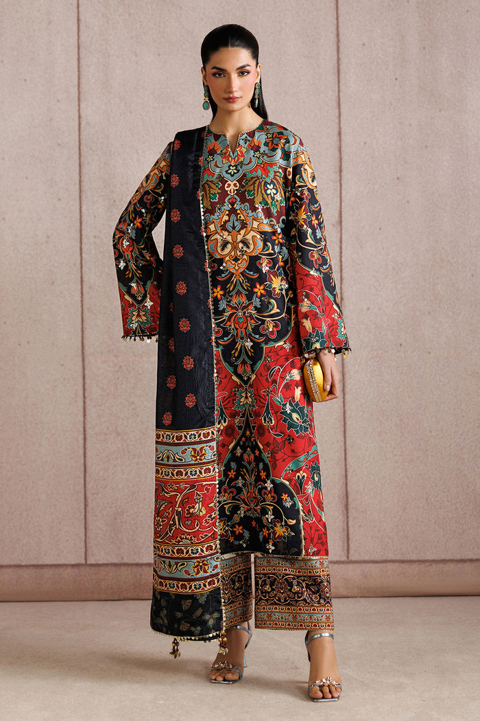 EMBROIDERED RAW SILK UR-7083