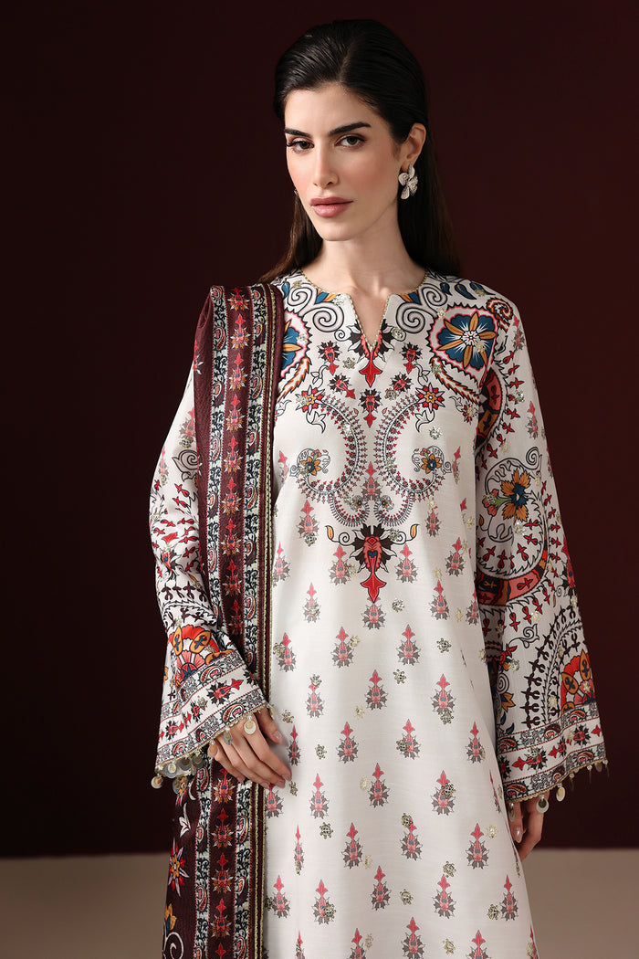 EMBROIDERED RAW SILK UR-7088