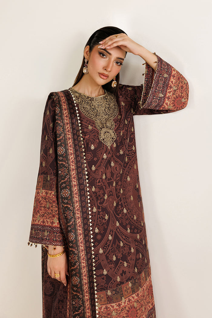 EMBROIDERED RAW SILK UR-7090