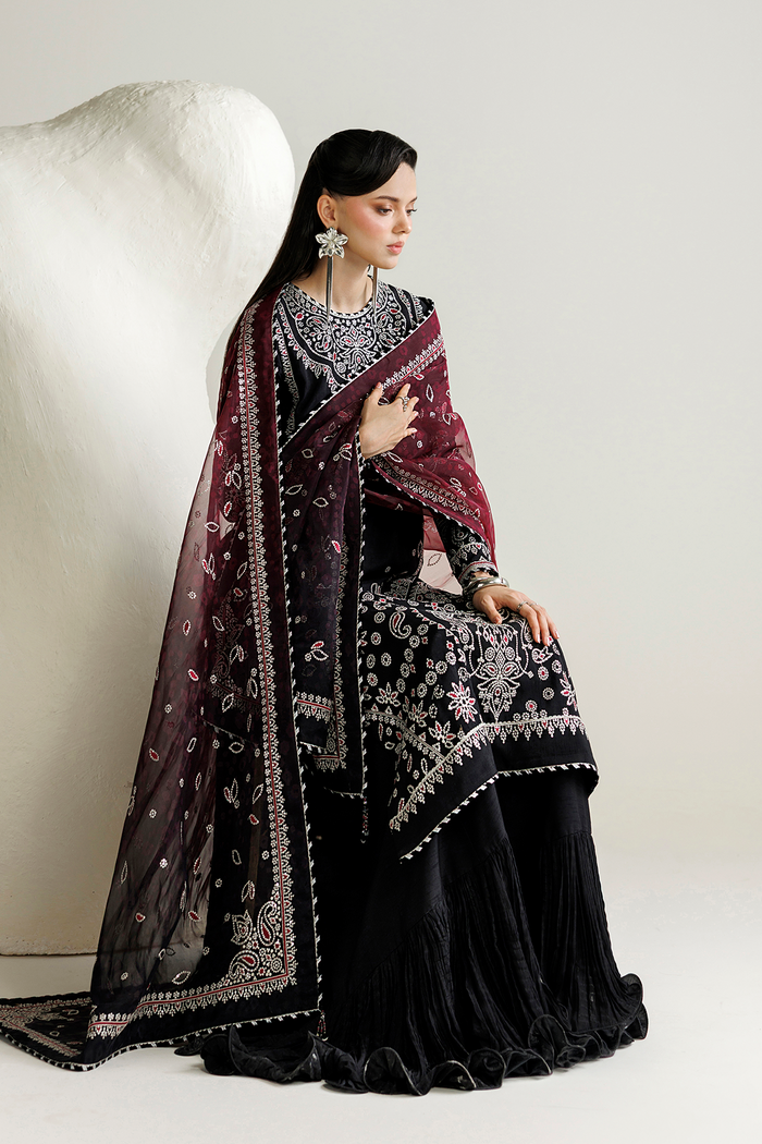 EMBROIDERED RAW SILK UR-7091