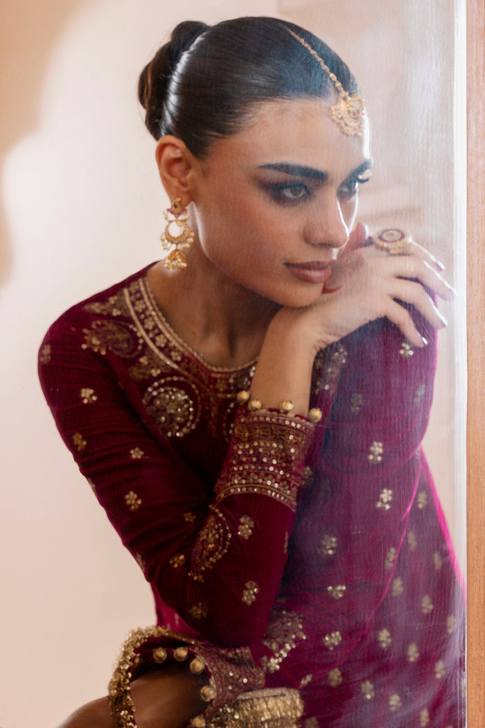 Embroidered Velvet Formal CVF25-D11