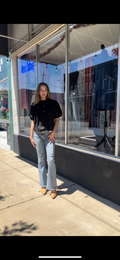 Entro black pleated top
