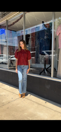 Entro brick pleated top
