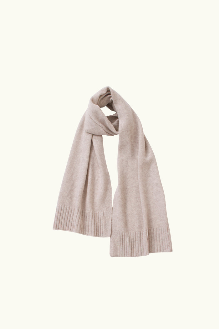Smoke marle wool cashmere blend scarf on a white background