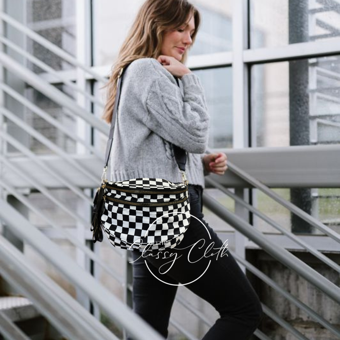 Farah Fanny Pack Shoulder Sling Bag - Checkered RTS
