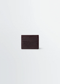 Gear Card Holder in Glossy Vegetable-Tanned Leather, product shot, Front View Compact Design