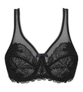 Generous Essential Lace Full Cup Bra in Tuxedo Black