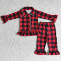 Girls Buffalo Plaid Pjs
