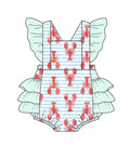 Girls Crawfish/Stripes Romper