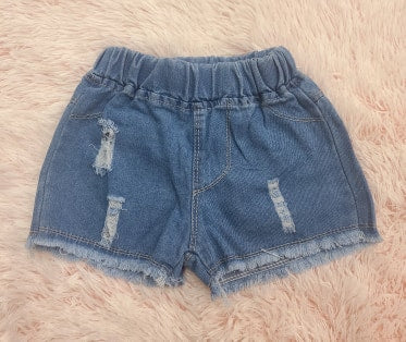 Girls Distressed Denim Short 63