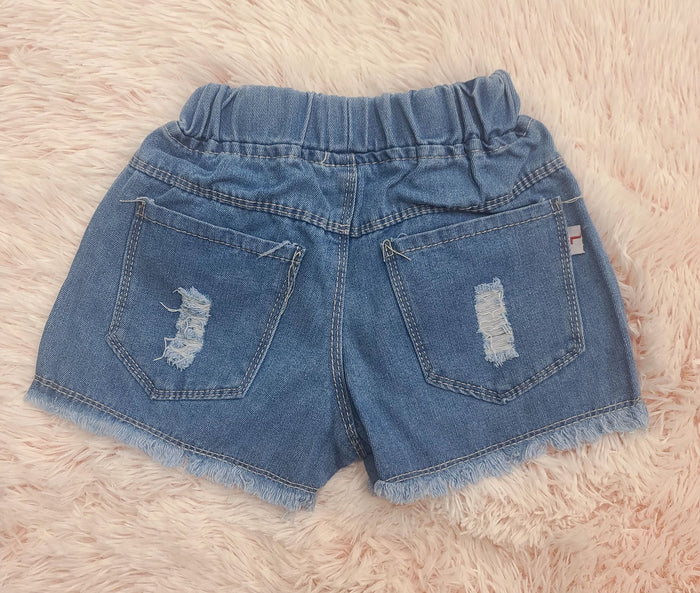 Girls Distressed Denim Short 63