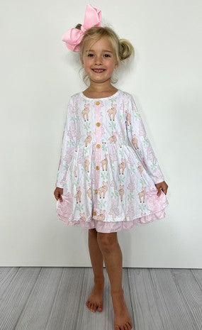 Girls Frilly Christmas Dress