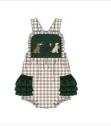 Girl's Green/tan Dog Bubble